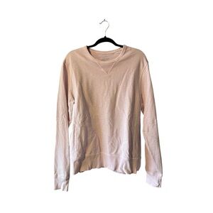 J. Crew Garment Dyed Crewneck Light Pink Cotton Lightweight Sweatshirt
